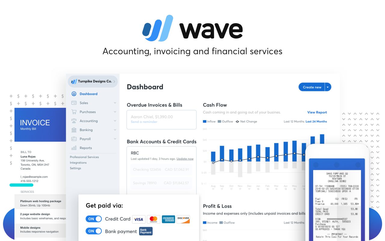 Wave accounting dashboard